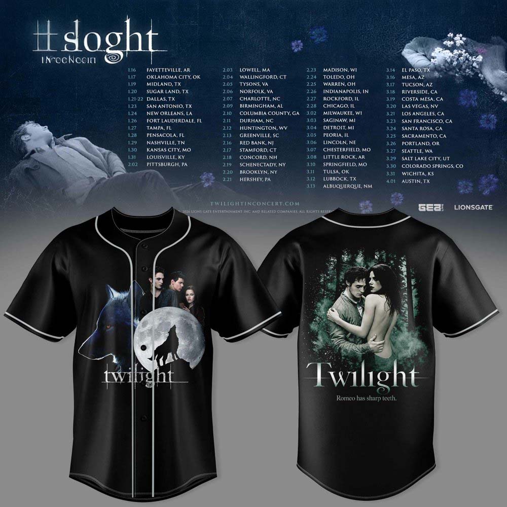 Twilight Saga Twilight In Concert Unisex Tour Black Moonlight Graphic Baseball Jersey 1 - Unicasport Twilight Saga Twilight In Concert Unisex Tour Black Moonlight Graphic Baseball Jersey
