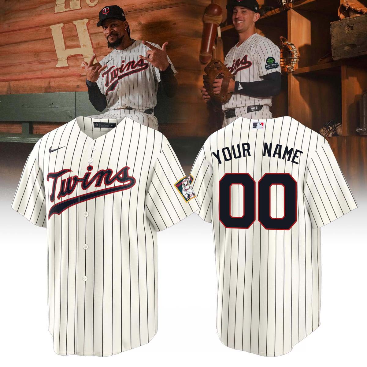 Custom Name Number Baseball Jersey - Twins 2026 Field of Dreams
