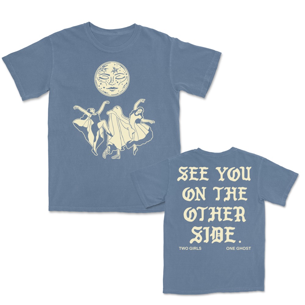 Two Girls One Ghost Dancing Moon See On The Orther Side T-Shirt