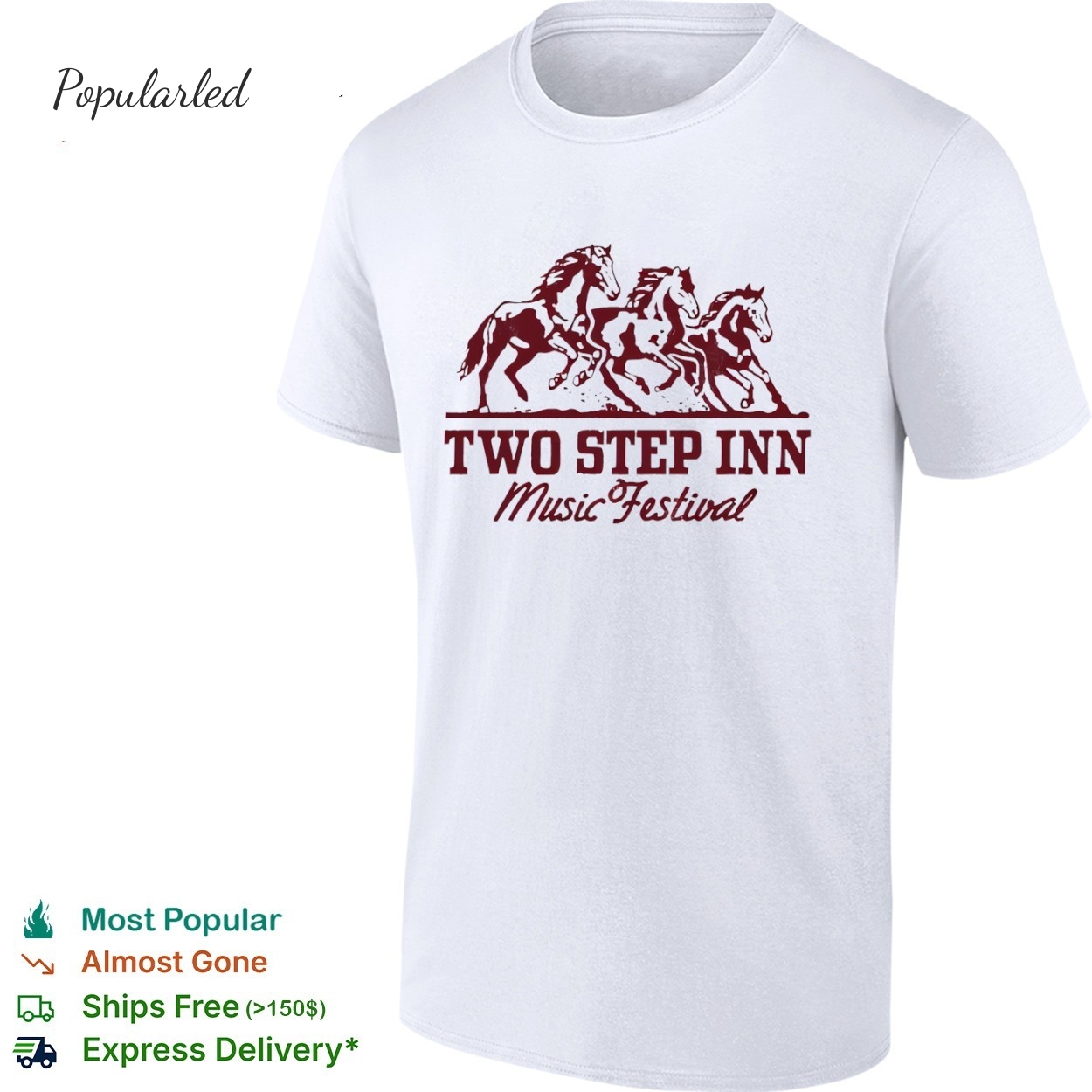Two Step Inn Music Festival Running Horses Pullover shirt