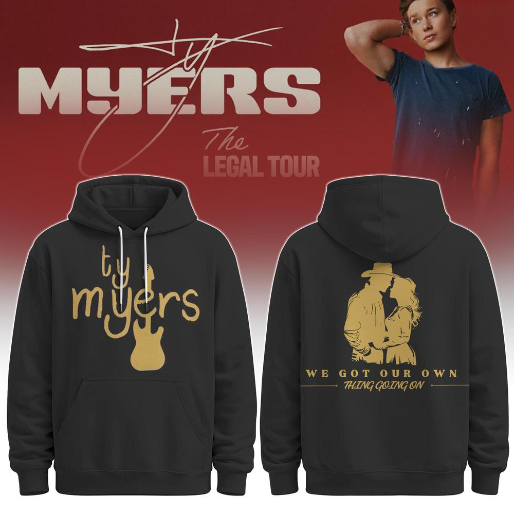 Ty Myers Brown Legal Tour Graphic Hoodie Music Fan Gift