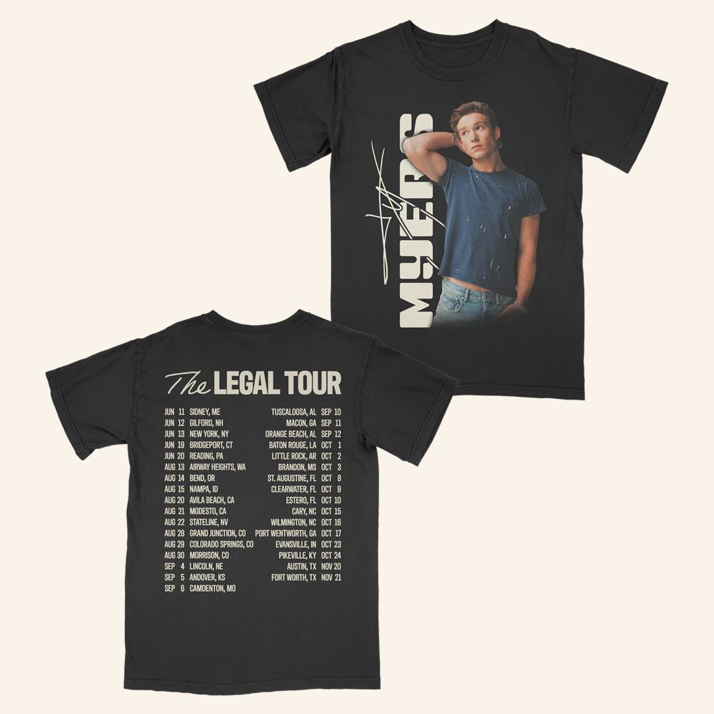 Ty Myers Merch 2026 Black Photo Legal TourTShirtTy Myers Tour 2026 Shirt Gift For Music Fan