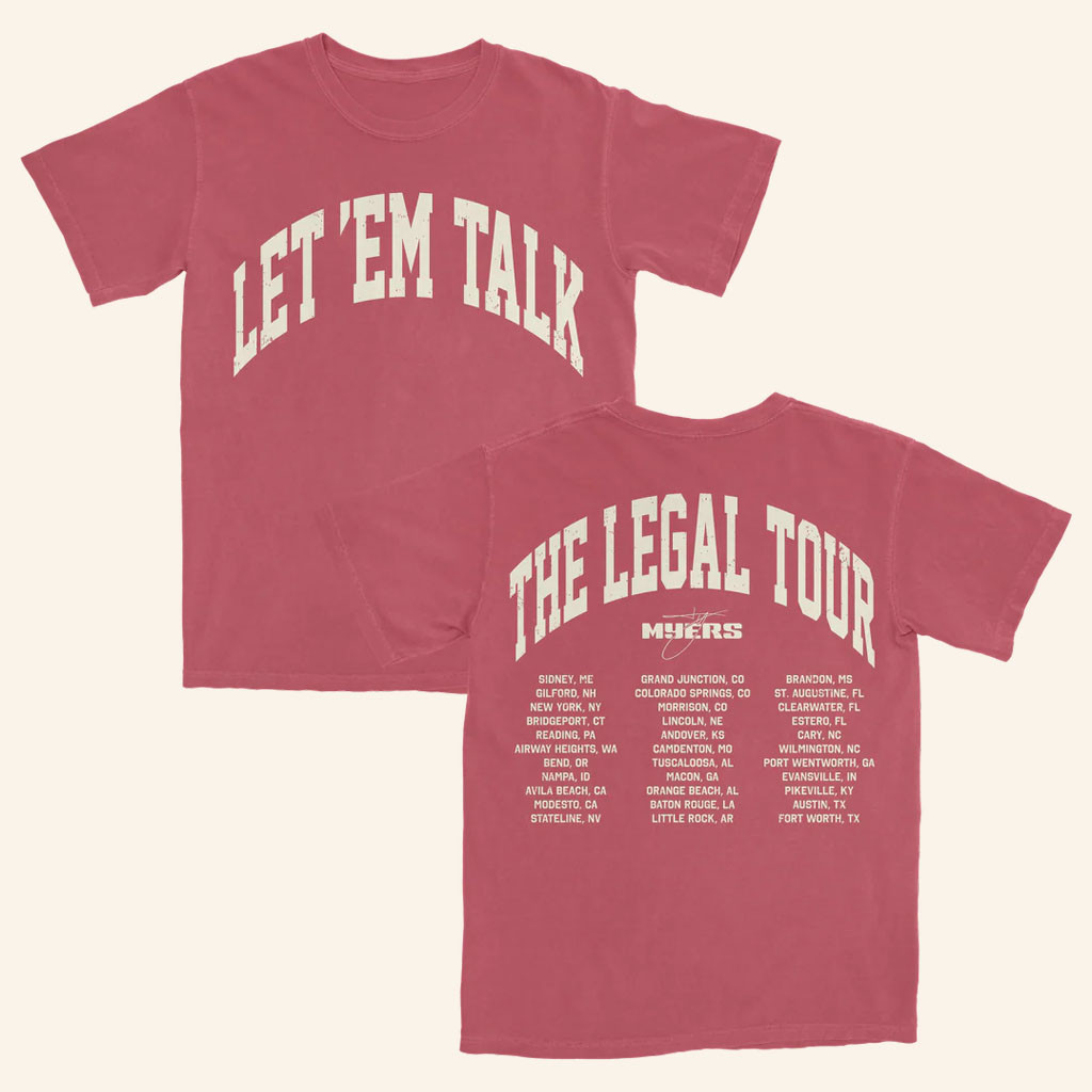 Ty Myers Merch 2026 Let Em Talk The Legal TourTShirtTy Myers Tour Merch Music Lover Gifts