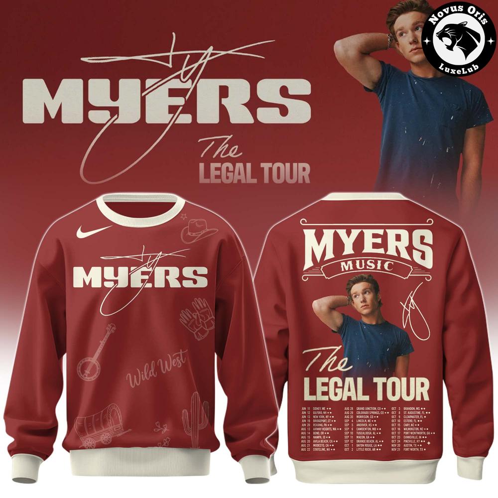 Ty Myers The Legal Tour 2026 Sweatshirt 1 - Unicasport Ty Myers The Legal Tour 2026 Sweatshirt