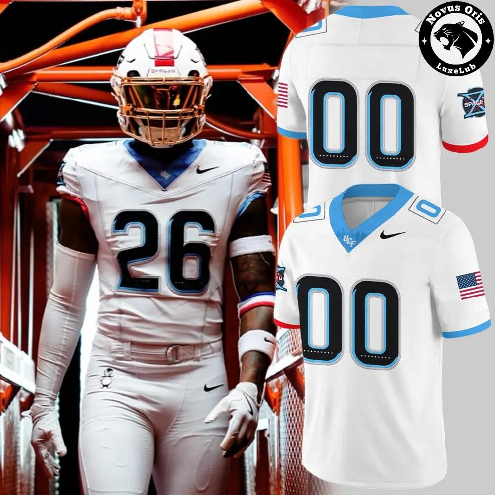 UCF Knights Property of SpaceU 2026 Custom White Football Jersey 1 - Unicasport UCF Knights Property of SpaceU 2026 Custom White Football Jersey