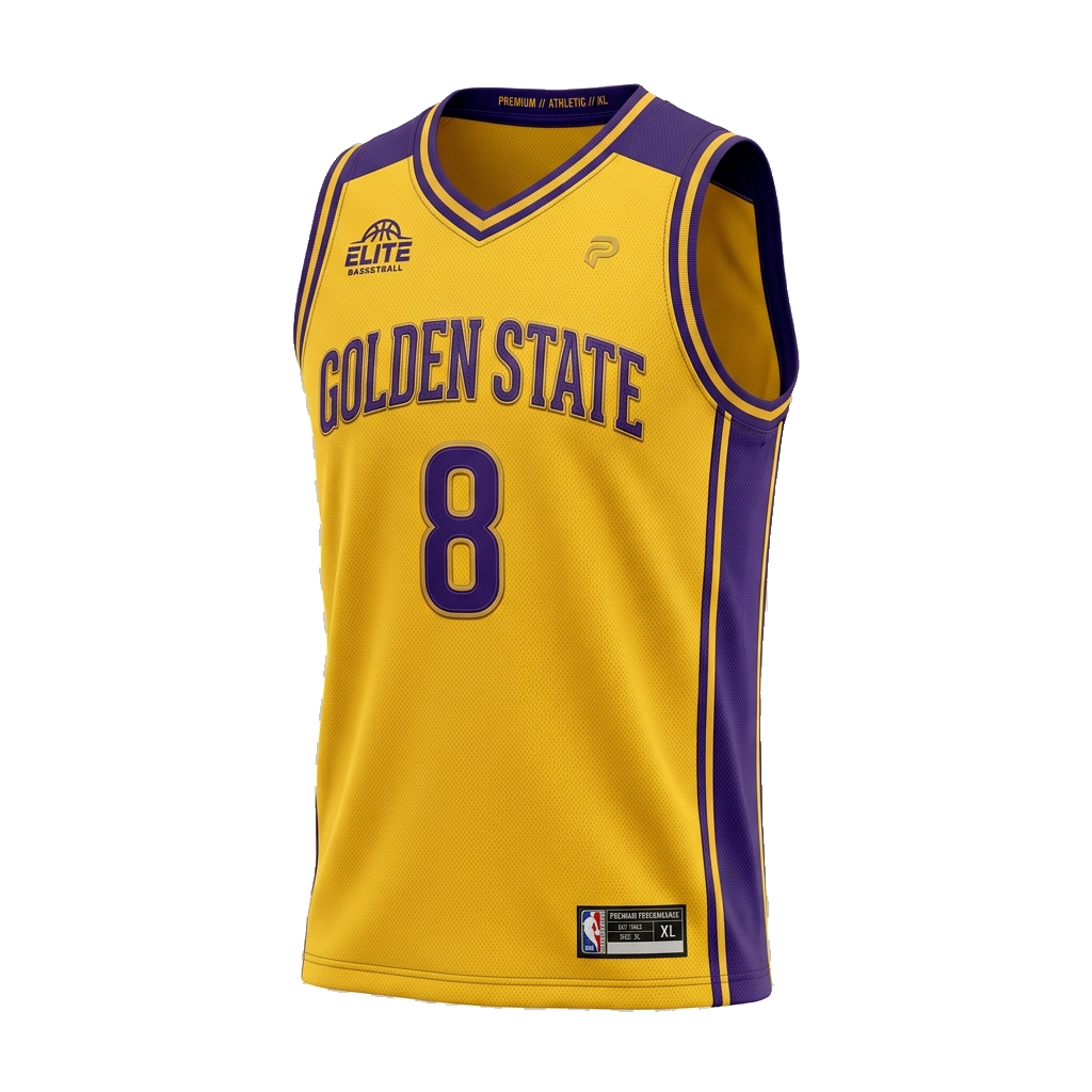 Lakers Style Yellow Jersey