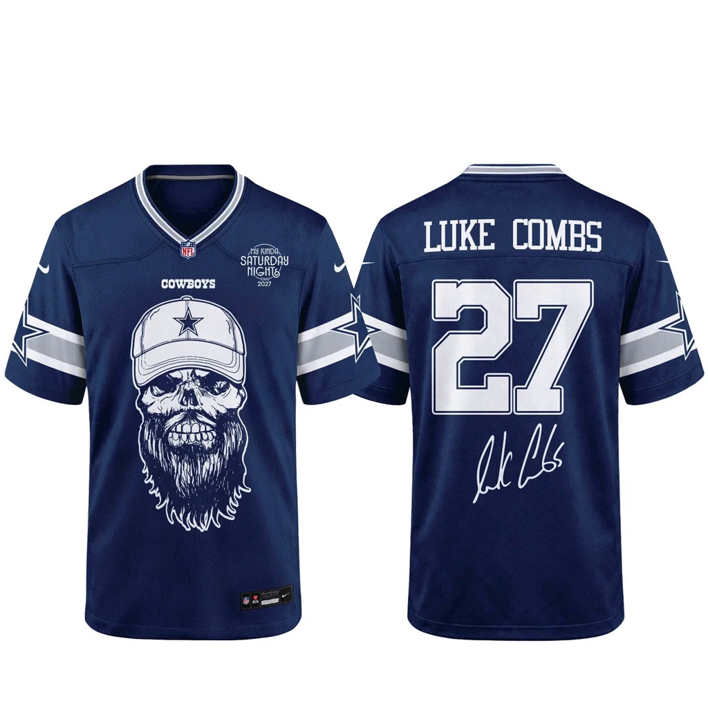 Dallas Cowboys Luke Combs 2027 Saturday Night Football Jersey Country Fan Collection 1 - Unicasport Dallas Cowboys Luke Combs 2027 Saturday Night Football Jersey Country Fan Collection