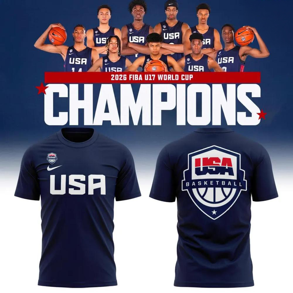 USA Basketball Blue 2026 Champions Fan T Shirt