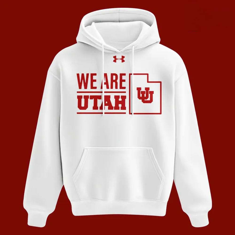 Utah Football We Are Utah Coach Morgan Scalley white hoodie alternate view
