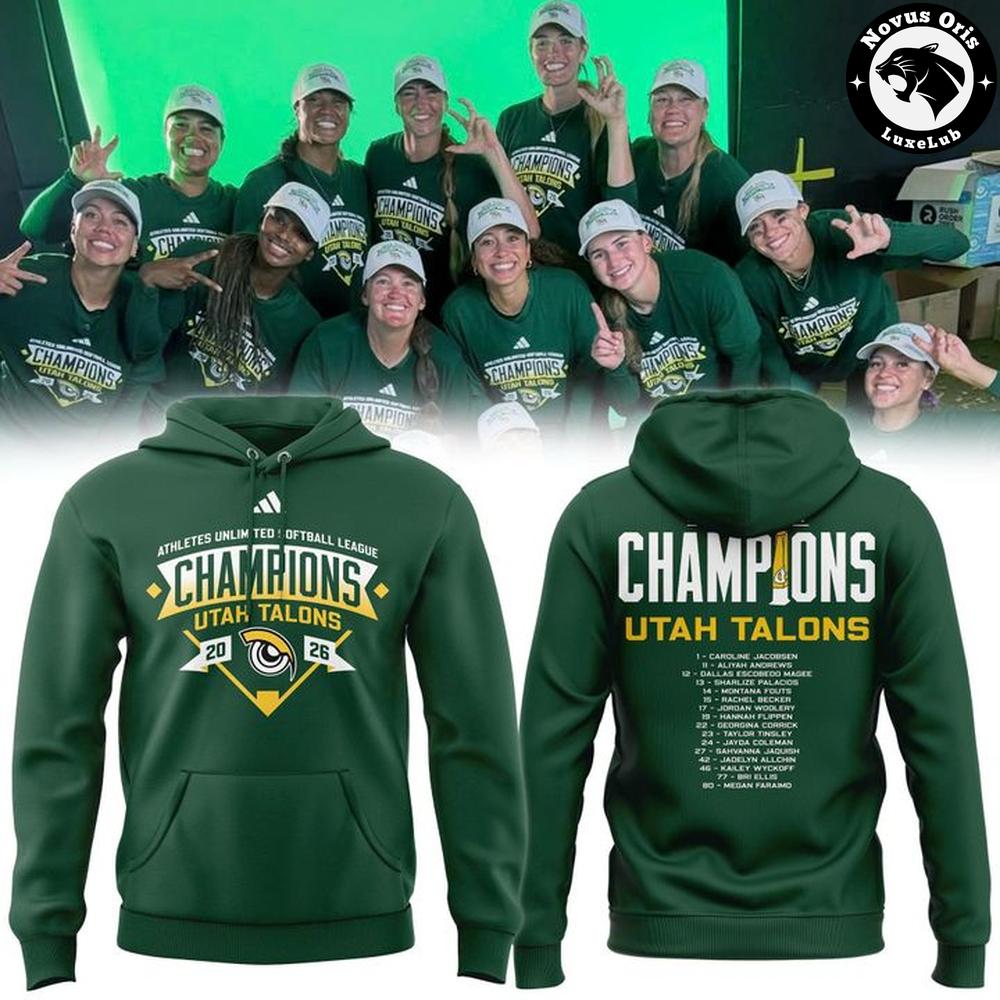 Utah Talons AUSL 2026 Back-To-Back Champions Hoodie 1 - Unicasport Utah Talons AUSL 2026 Back-To-Back Champions Hoodie
