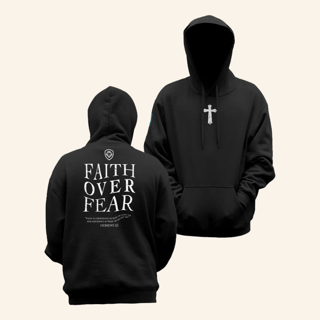 Valuetainment Merch Faith Over Fear Black Hoodie Gifts For Christian