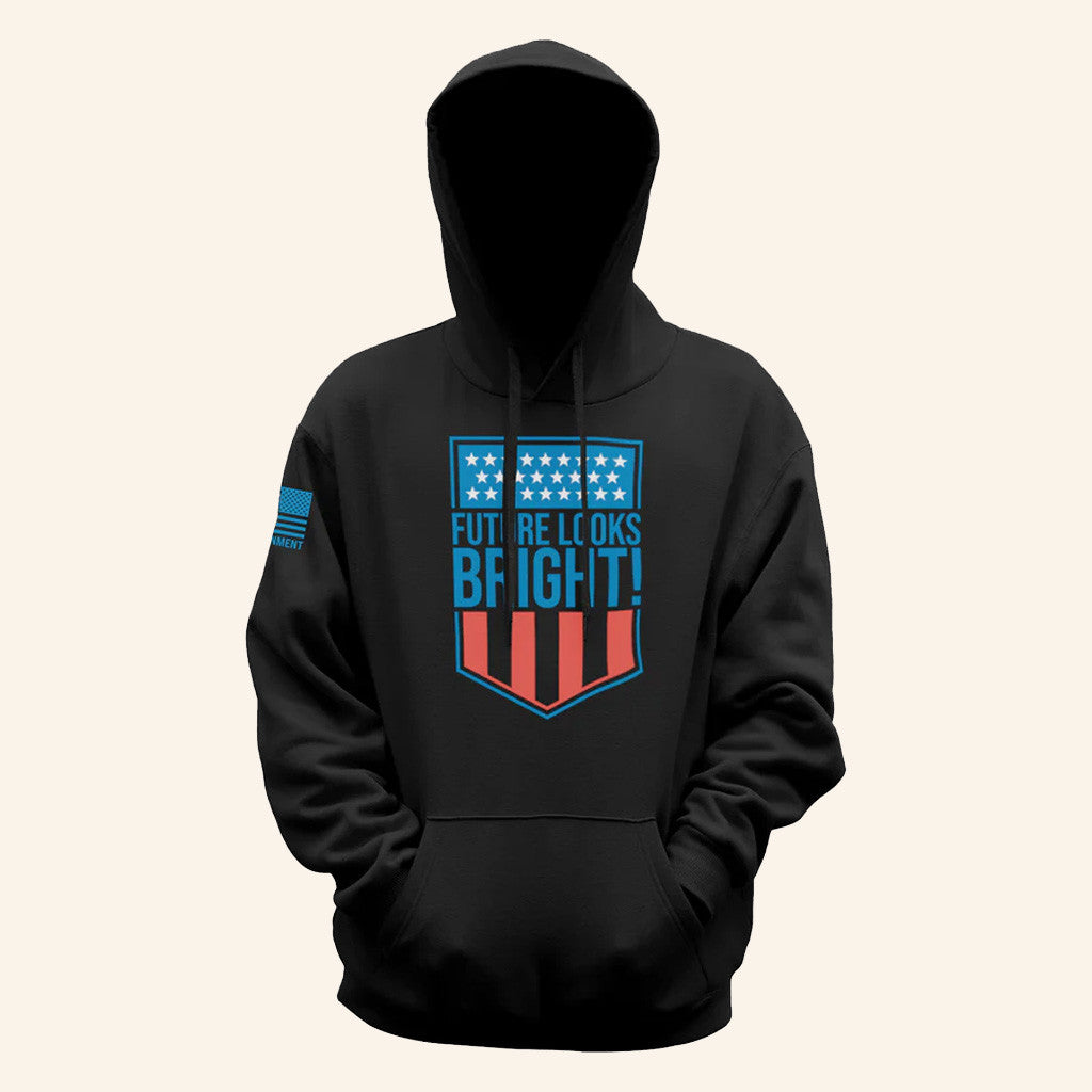 Valuetainment Merch The Future Looks Bright Star Flag Hoodie Gifts For Father