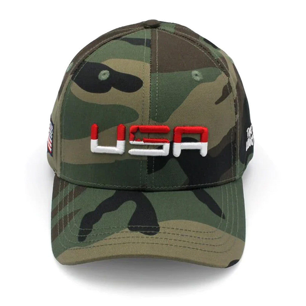 Valuetainment Merch USA The Future Looks Bright Camo Embroidered Hat Gifts For Dad