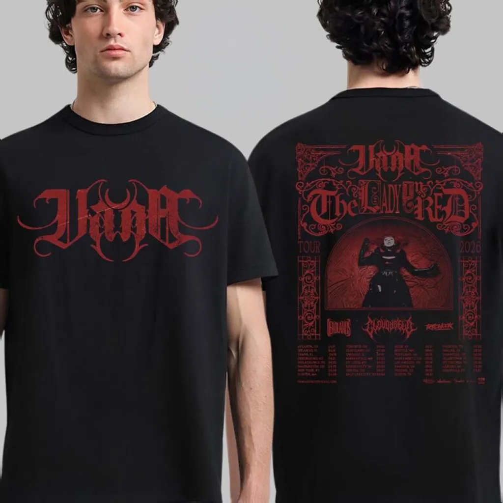 Vana The Lady In Red Tour 2026 North American Schedule Tour Dates TShirt Fan Merch