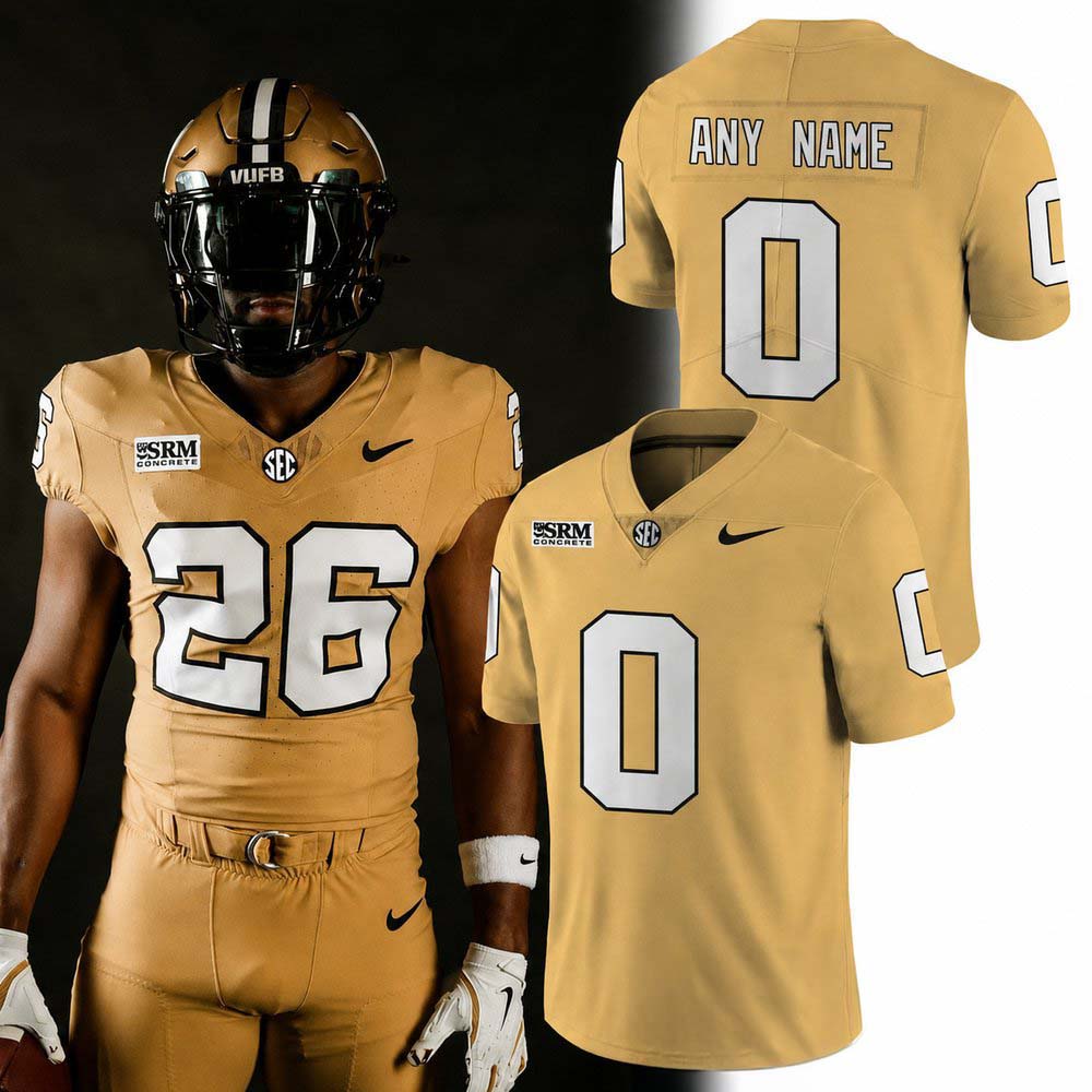 Vanderbilt Commodores Season 2026 Gold Jersey 1 - Unicasport Vanderbilt Commodores Season 2026 Gold Jersey