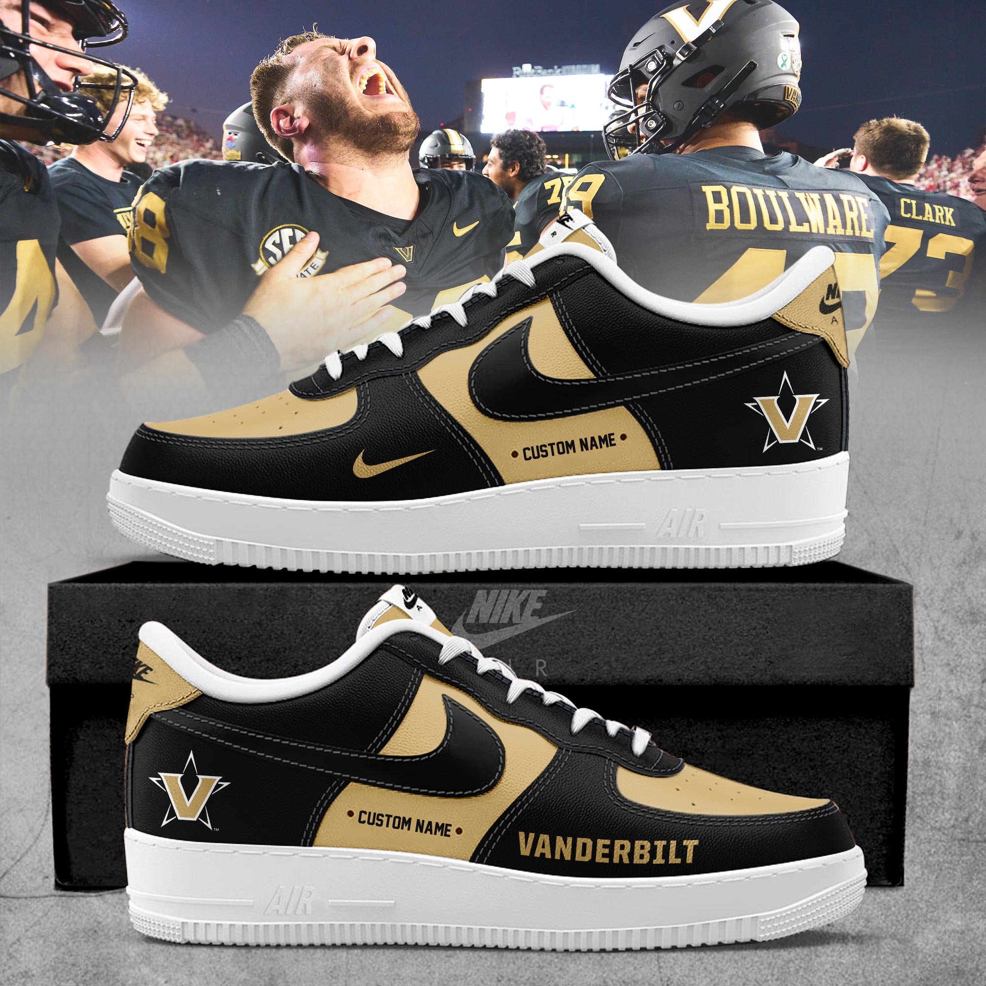 Vanderbilt Commodores Special Edition AF1 Sneakers 9129362227413