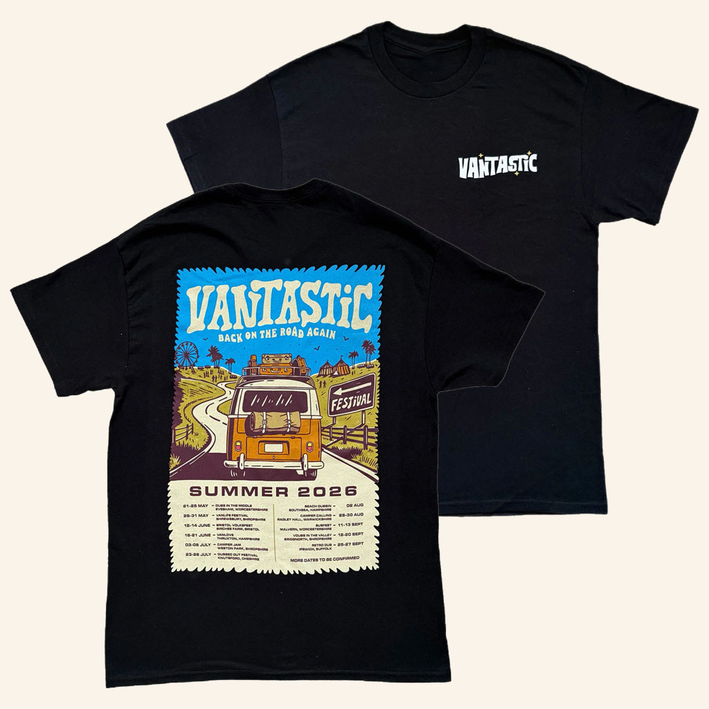 Vantastic Clothing Merch 2026 UK Festival TourTShirtBlack Best Gifts For Friends