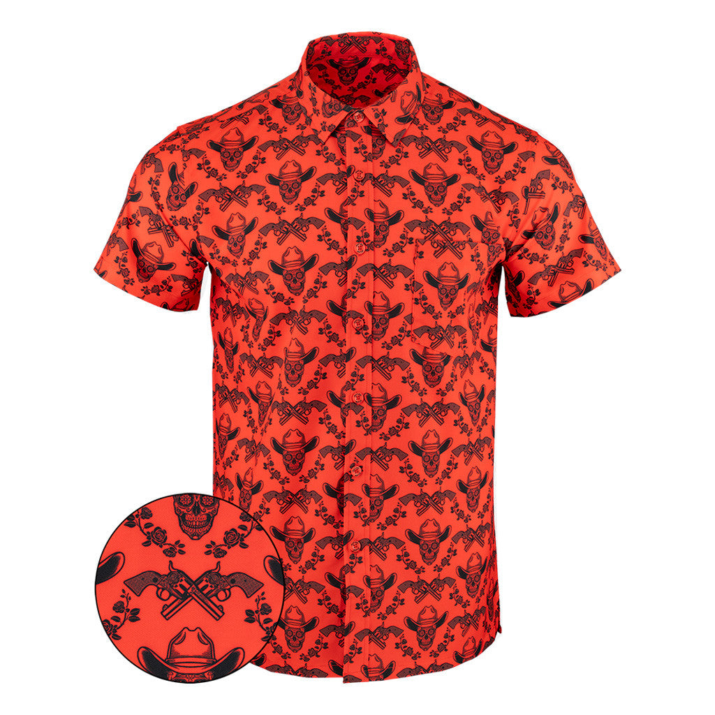 Vaquero V2 Button Down Shirt Tactical Shirt Hawaii Style Pro Gun Merch Husband Gifts