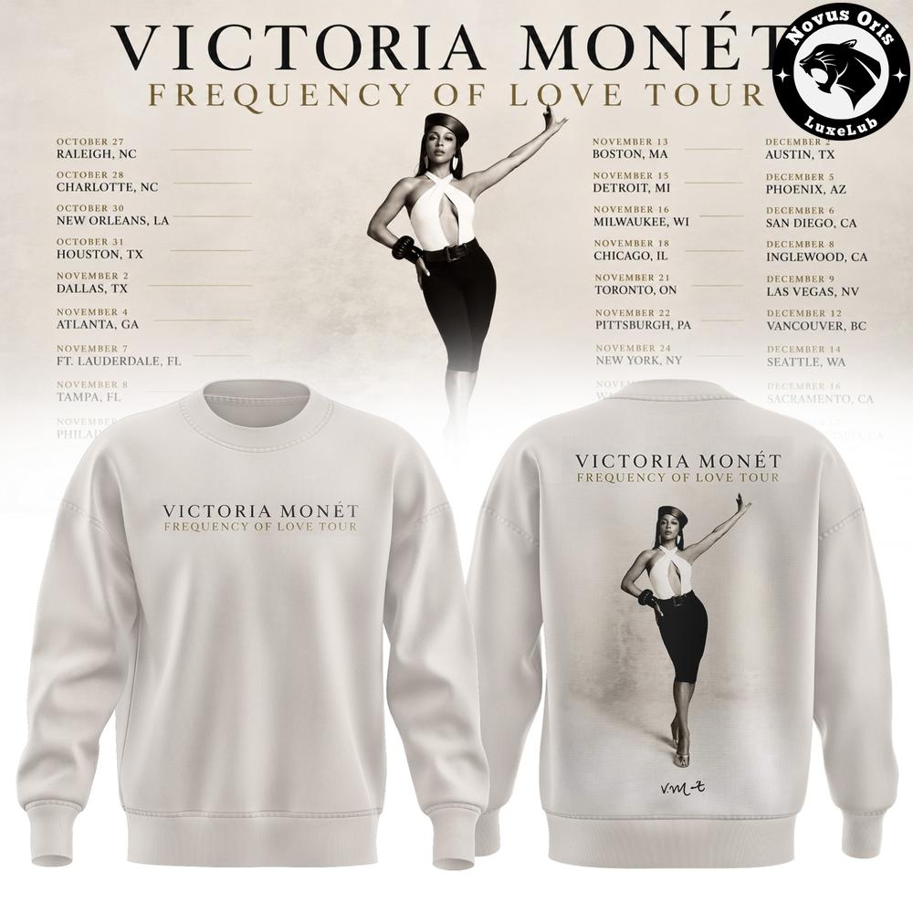 Victoria Monét Frequency Of Love Tour 2026 Graphic Sweatshirt 1 - Unicasport Victoria Monét Frequency Of Love Tour 2026 Graphic Sweatshirt