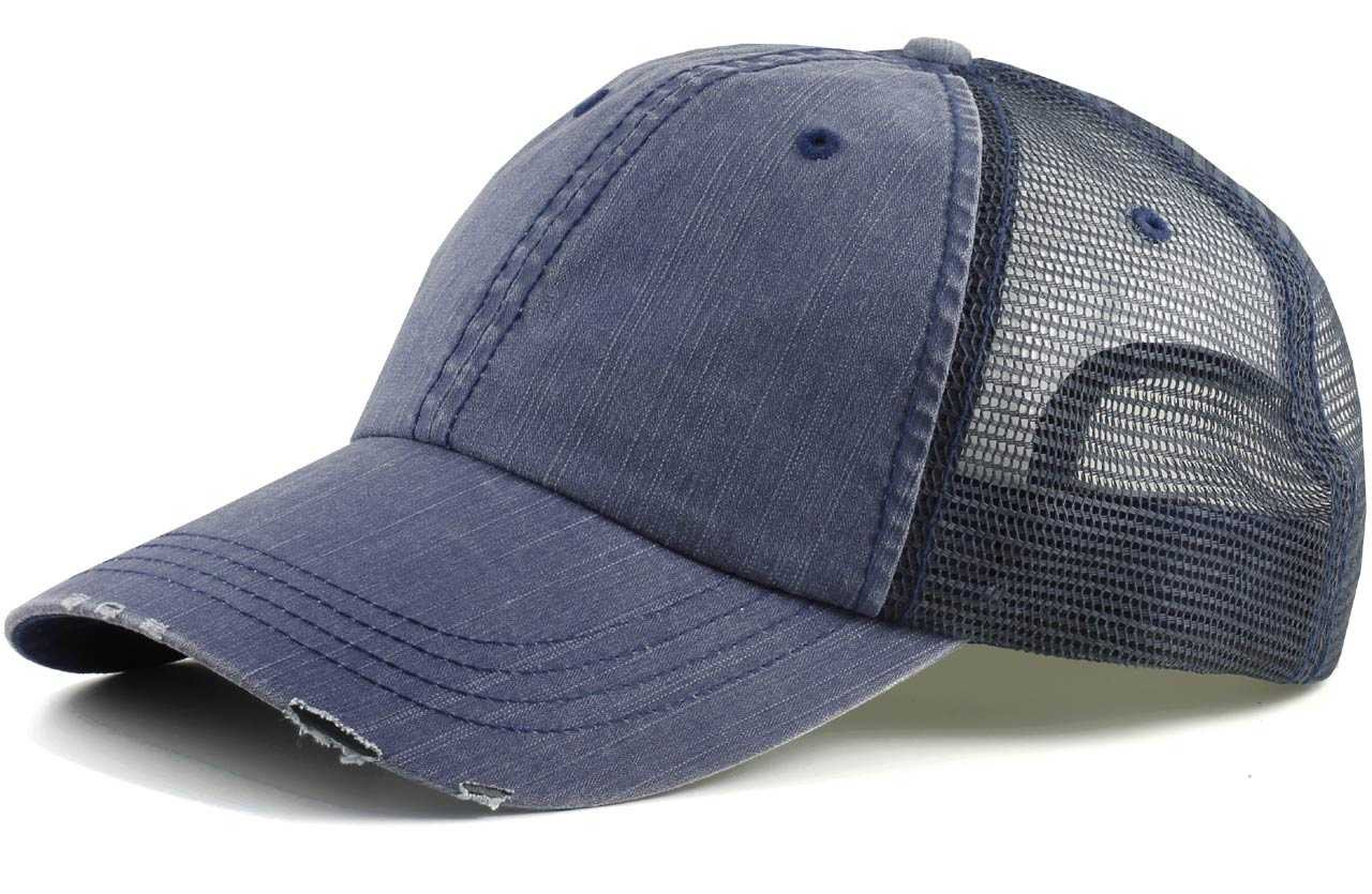 Vintage Low Profile Trucker Hat Big Head For Big Heads Navy 2026