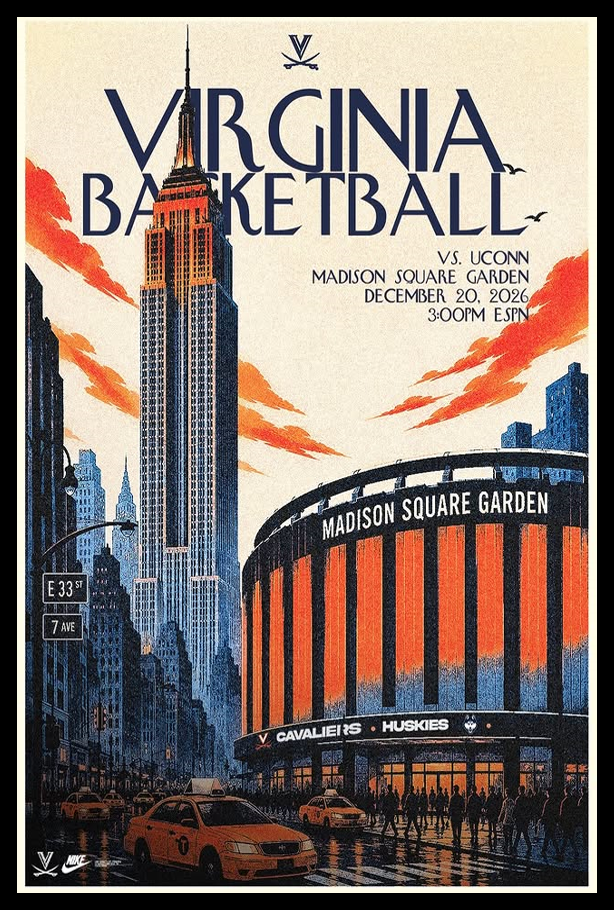 Virginia Cavaliers vs UConn December 20 2026 Madison Square Garden NYC Basketball Poster Exclusive Merch 1 - merchtourboutique virginia cavaliers vs uconn december 20 2026 madison square garden nyc basketball poster exclusive merch - merchtourboutique