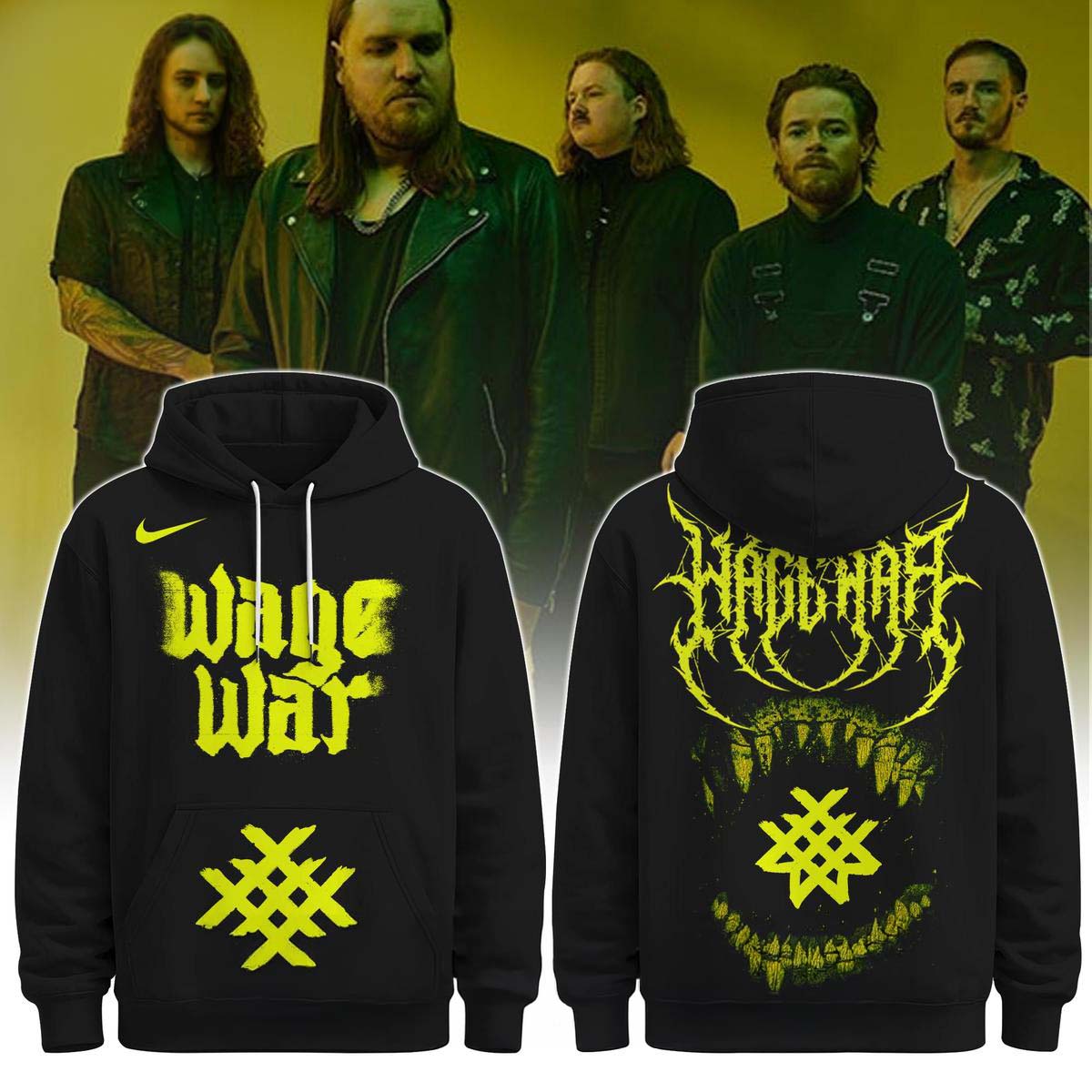 Wage War Stigma Neon Splash Death Metal Hoodie - Best Gift for Fans