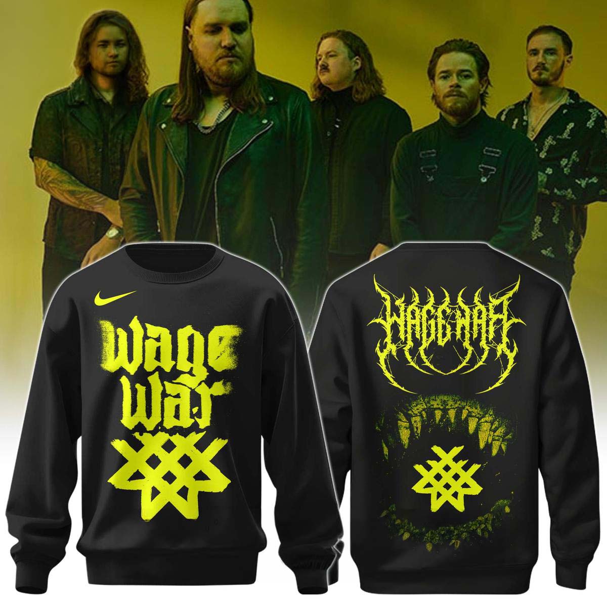 Wage War Stigma Neon Splash Death Metal Sweatshirt - Best Gift for Fans