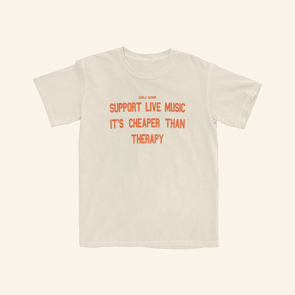 Warner Music Merch Support Live Music Therapy T-Shirt Music Lover Gifts For Him