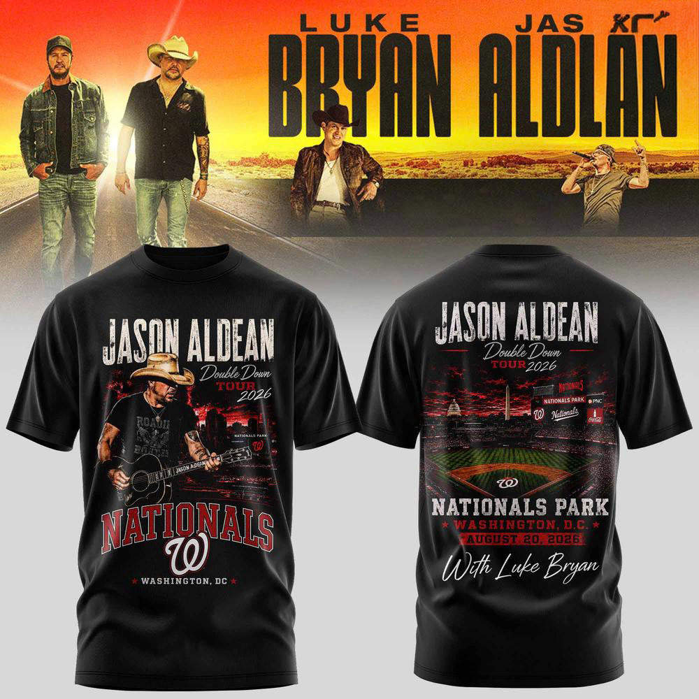 Washington Nationals Black Jason Aldean Luke Bryan T Shirt
