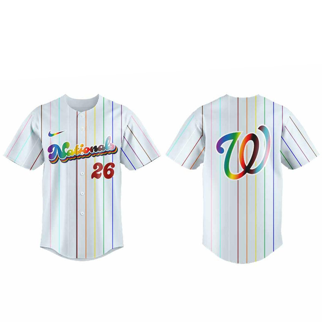 Washington Nationals Pride Night 2026 Baseball Jersey