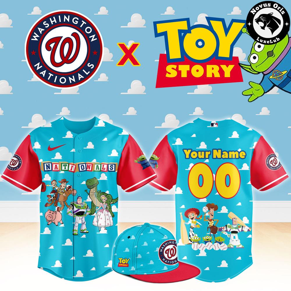 Washington Nationals x Toy Story Night Woody Buzz Lightyear Custom Baseball Jersey 1 - Unicasport Washington Nationals x Toy Story Night Woody Buzz Lightyear Custom Baseball Jersey
