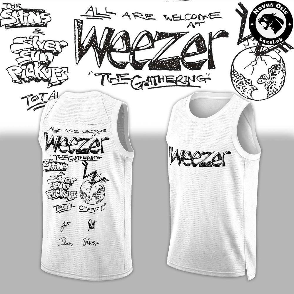 Weezer The Gathering World Wide Tour 2026 Basketball Jersey 1 - Unicasport Weezer The Gathering World Wide Tour 2026 Basketball Jersey