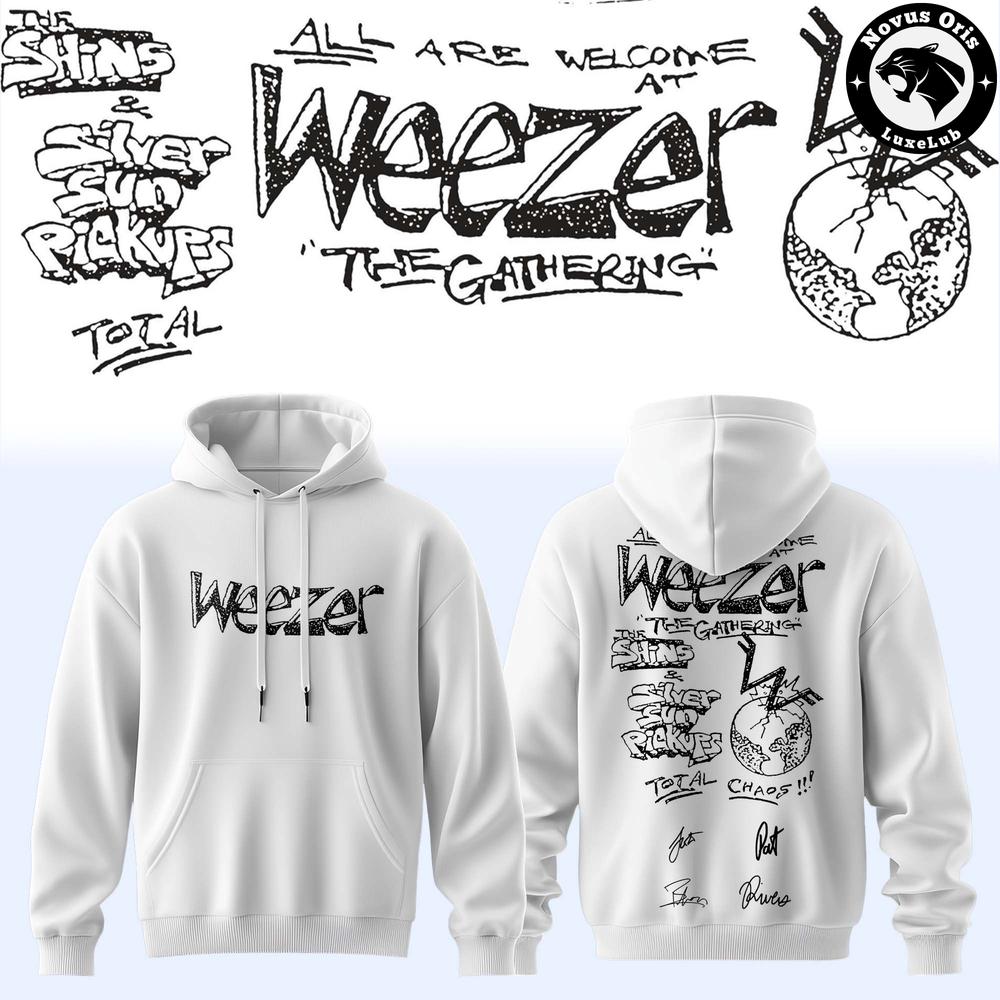 Weezer The Gathering World Wide Tour 2026 Hoodie 1 - Unicasport Weezer The Gathering World Wide Tour 2026 Hoodie