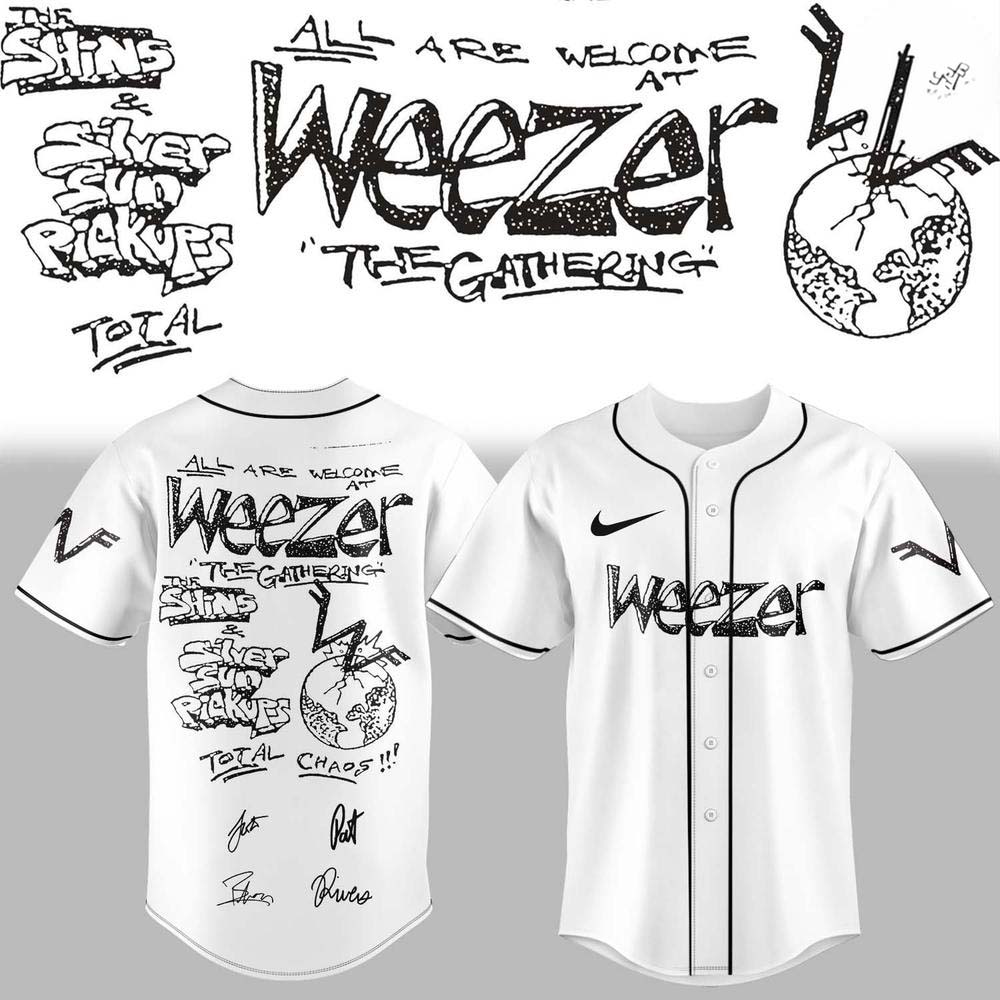 The Gathering Weezer Sketch 2026 White Baseball Jersey Fan Collection 2 - Unicasport The Gathering Weezer Sketch 2026 White Baseball Jersey Fan Collection