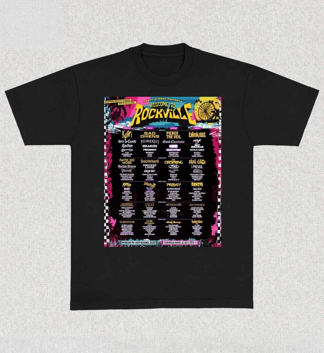 Welcome To Rockville 2027 Lineup Poster Daytona Beach Florida On May 6 7 8 9 2027 TShirt