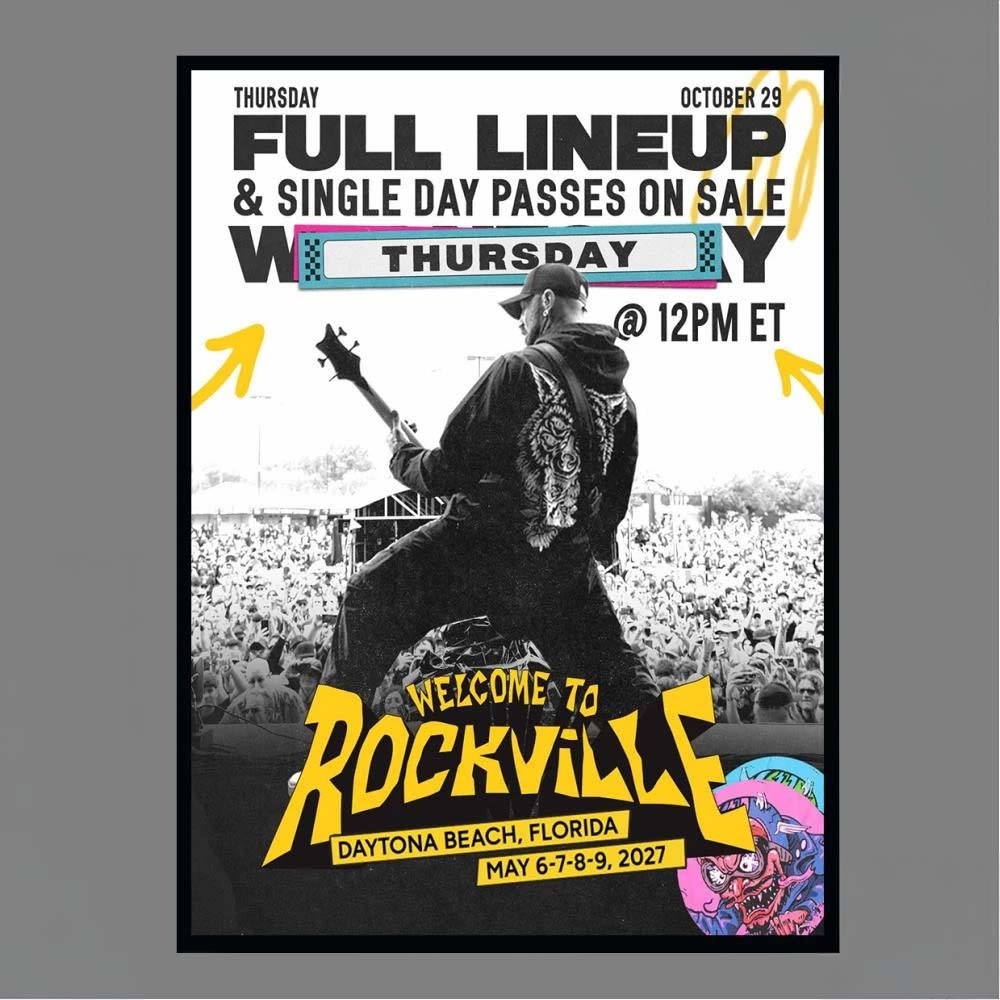 Welcome to Rockville Full Lineup Single Day Passes On Sale Thursday October 29 Daytona Beach Florida May 6789 2027 Poster