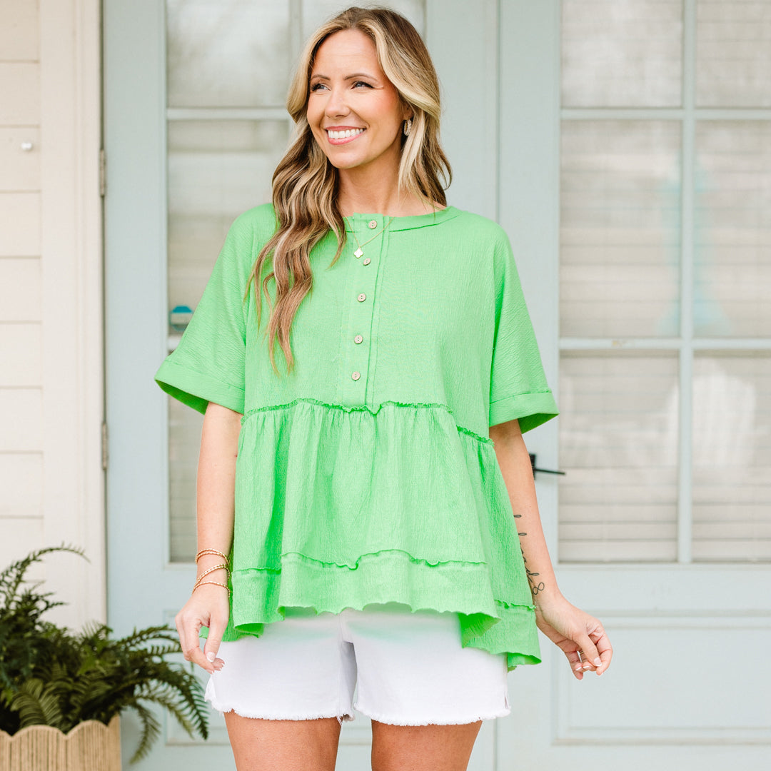 What Should We Do Today Top, Green 7 What Should We Do Today Top, Green - Image 7