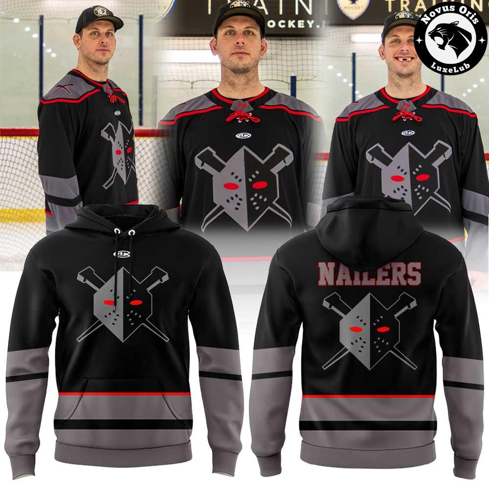 Wheeling Nailers ECHL Ice Hockey Mask Alternate 2026 Hoodie 1 - Unicasport Wheeling Nailers ECHL Ice Hockey Mask Alternate 2026 Hoodie