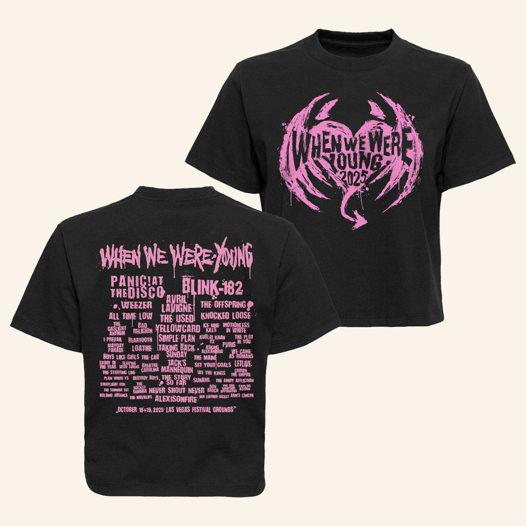 When We Were Young Merch 2025 Festival Winged Heart T-Shirt Gifts For Girlfriend