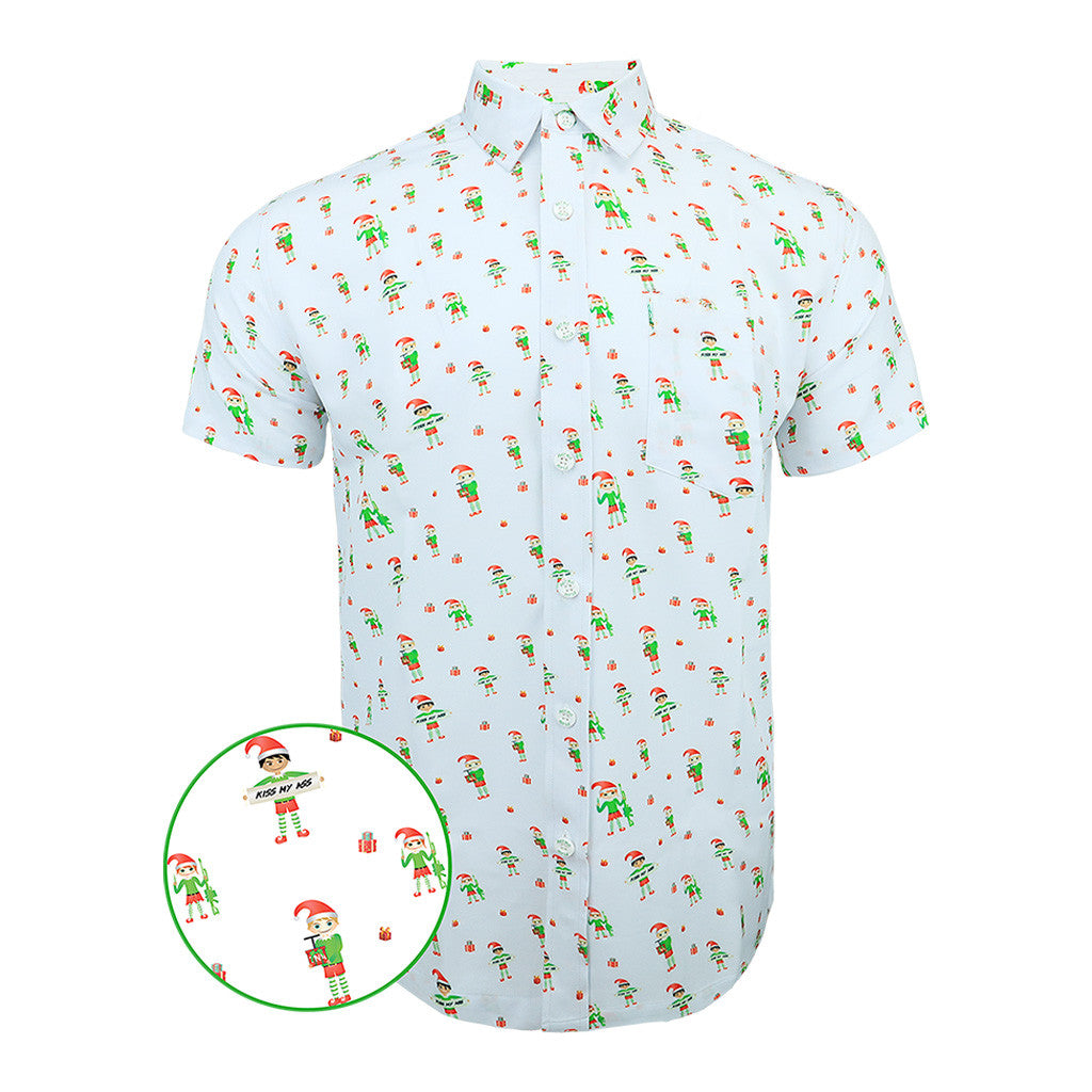 White Elephant Button Down Shirt Tactical Hawaiian Shirt Christmas Presents For Him