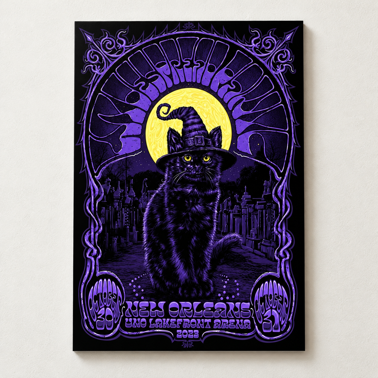Widespread Panic Halloween Merch Event Poster By Jeff Wood At UNO Lakefront Arena In New Orleans LA On October 30 31 2026 Home Decor Poster Canvas
