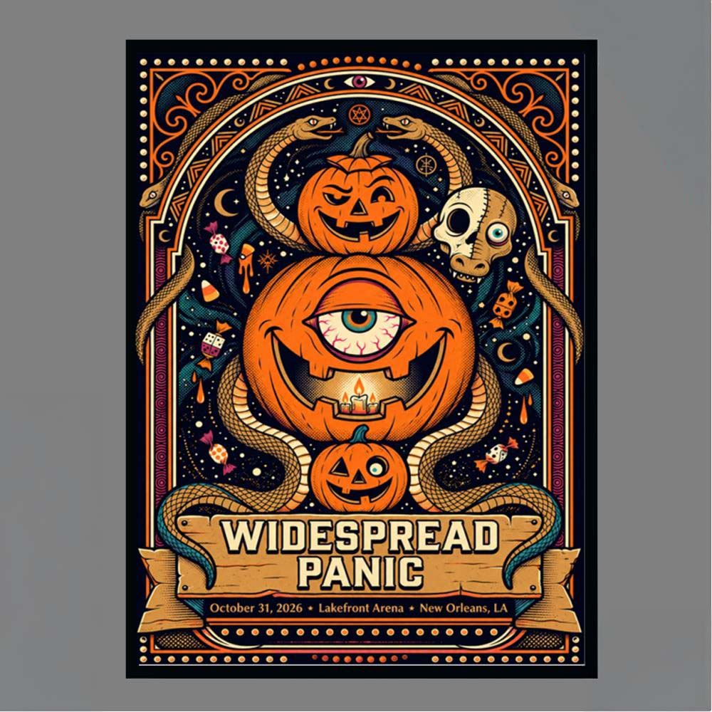 Widespread Panic Lakefront Arena New Orleans LA October 31 2026 Concert Wall Art Print Poster
