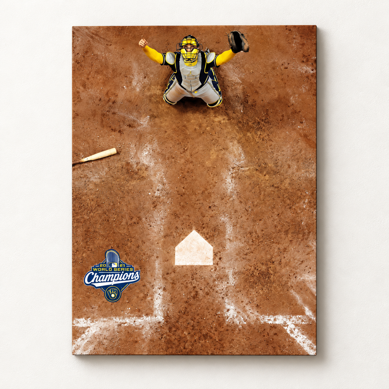 William Contreras Milwaukee Brewers 2026 World Series Celebration Photo Home Decor Poster Canvas