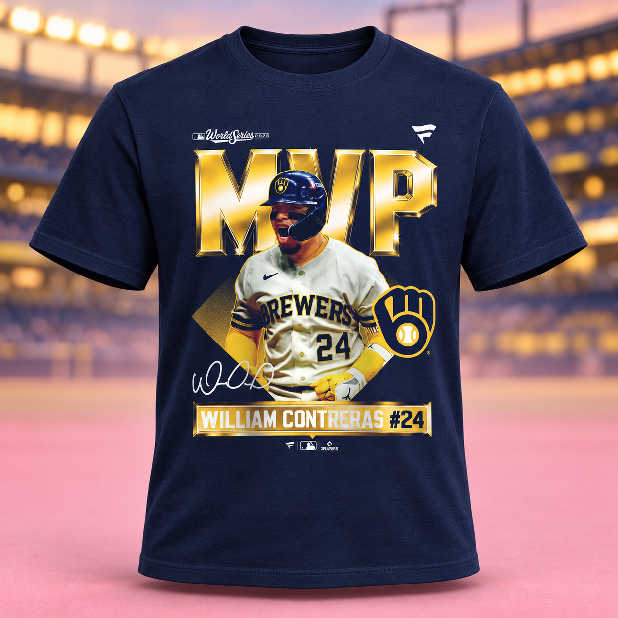 William Contreras Milwaukee Brewers Fanatics 2026 World Series MVP TShirt