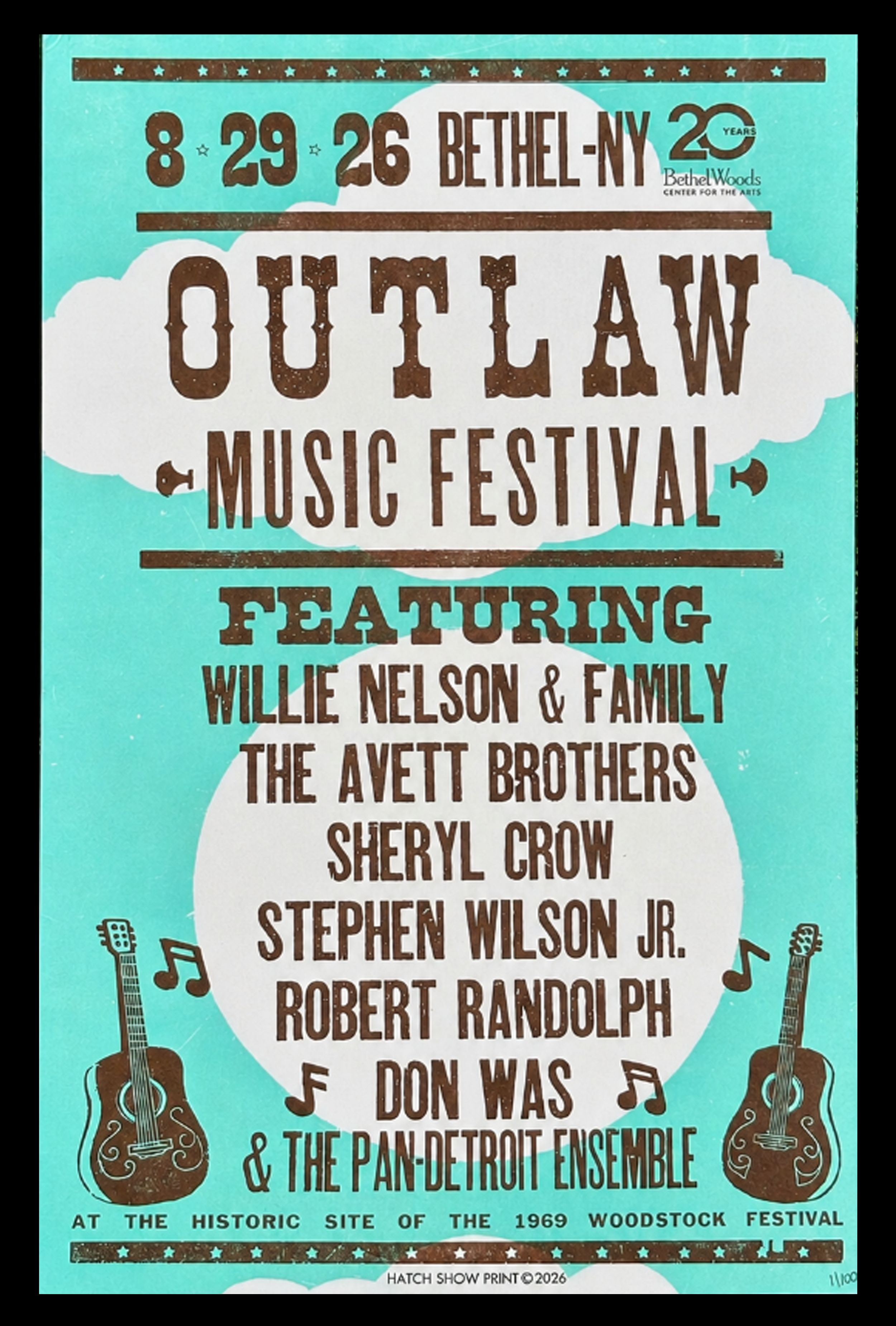 willie nelson outlaw festival bethel woods ny august 29 2026 poster merch B9uzL - merchtourboutique