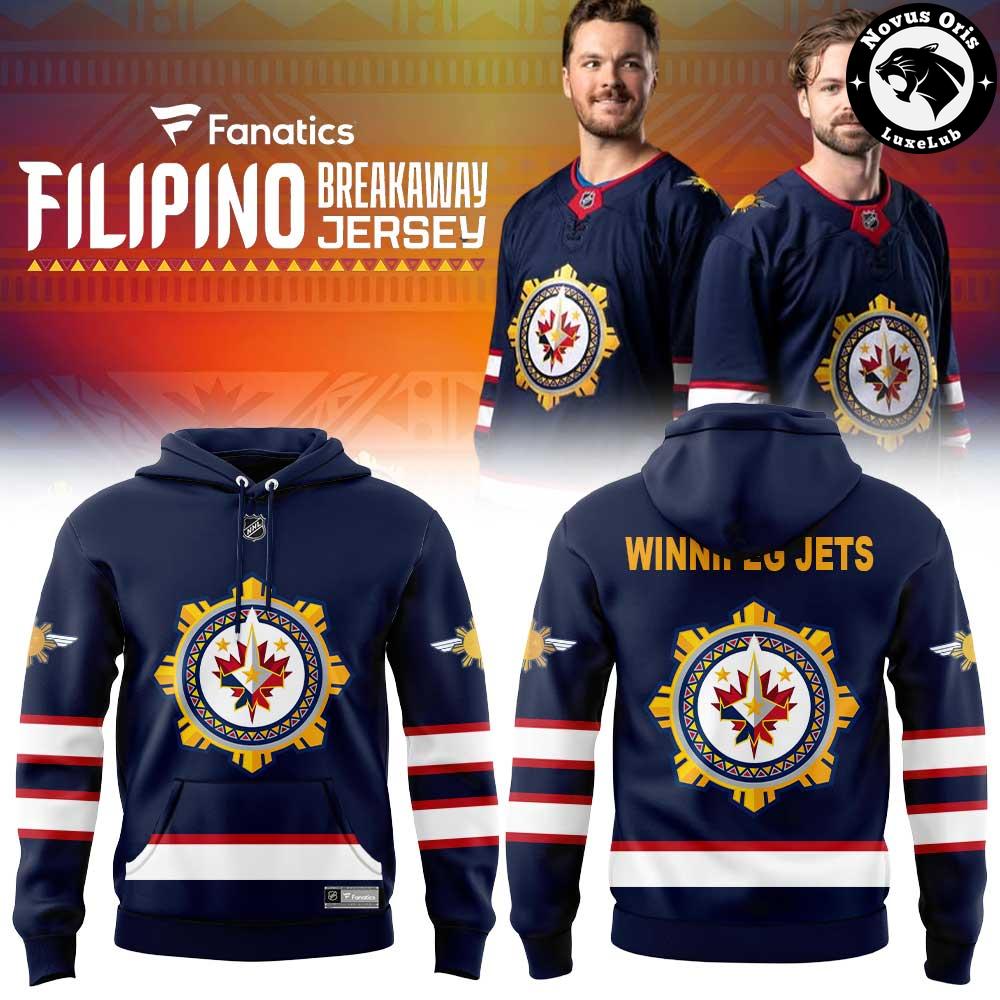 Winnipeg Jets Filipino Heritage Breakaway Navy Pullover Hoodie 1 - Unicasport Winnipeg Jets Filipino Heritage Breakaway Navy Pullover Hoodie