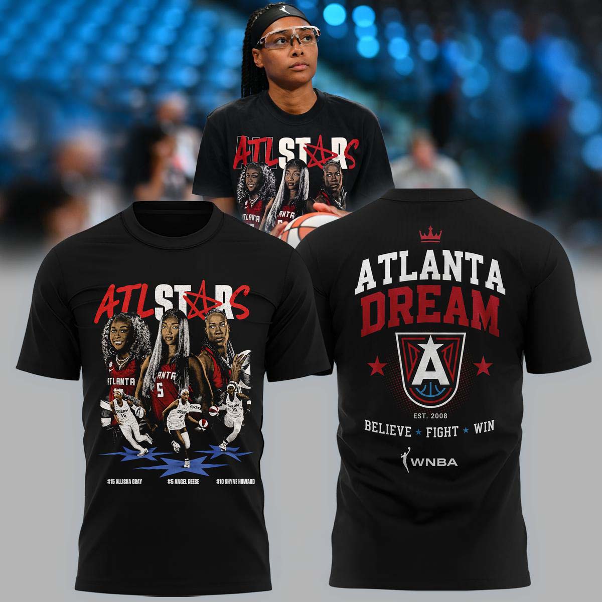 Atlanta Dream WNBA AllStar Game Black Shirt