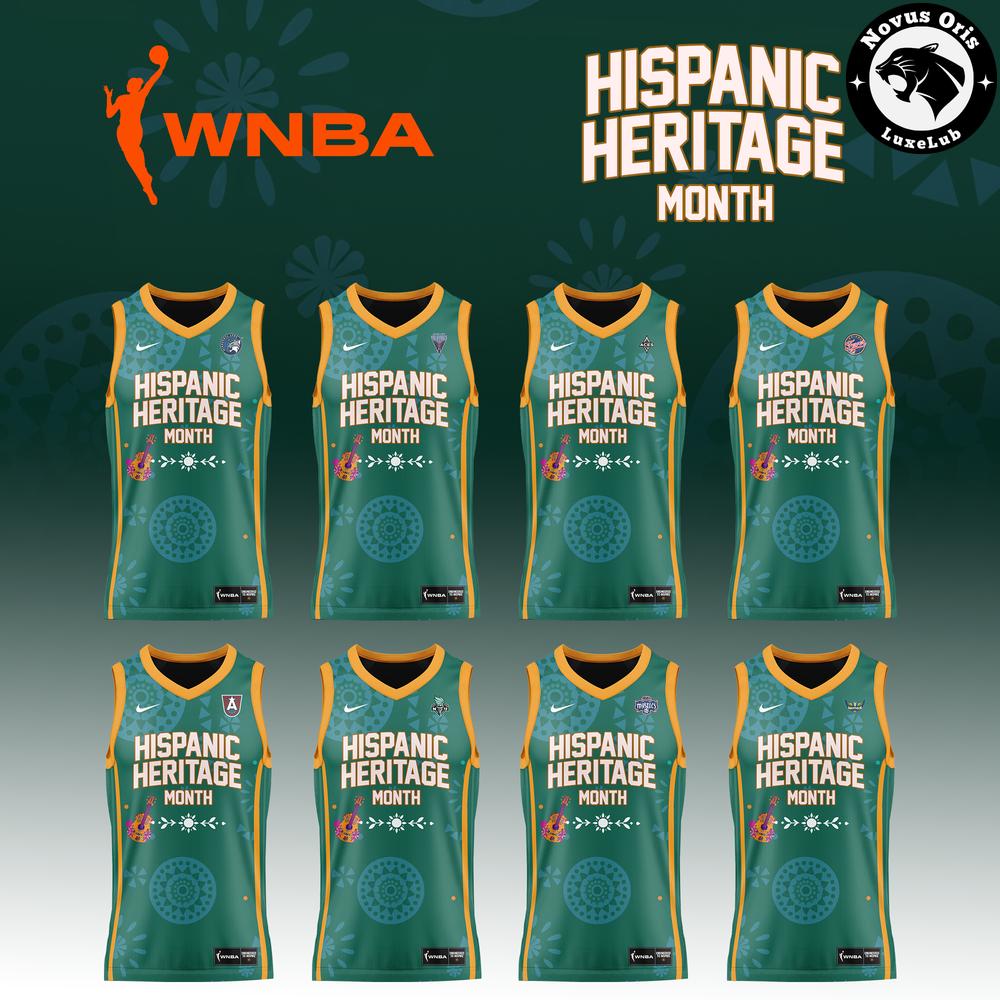WNBA x Hispanic Heritage Month Green Custom Basketball Jersey 1 - Unicasport WNBA x Hispanic Heritage Month Green Custom Basketball Jersey