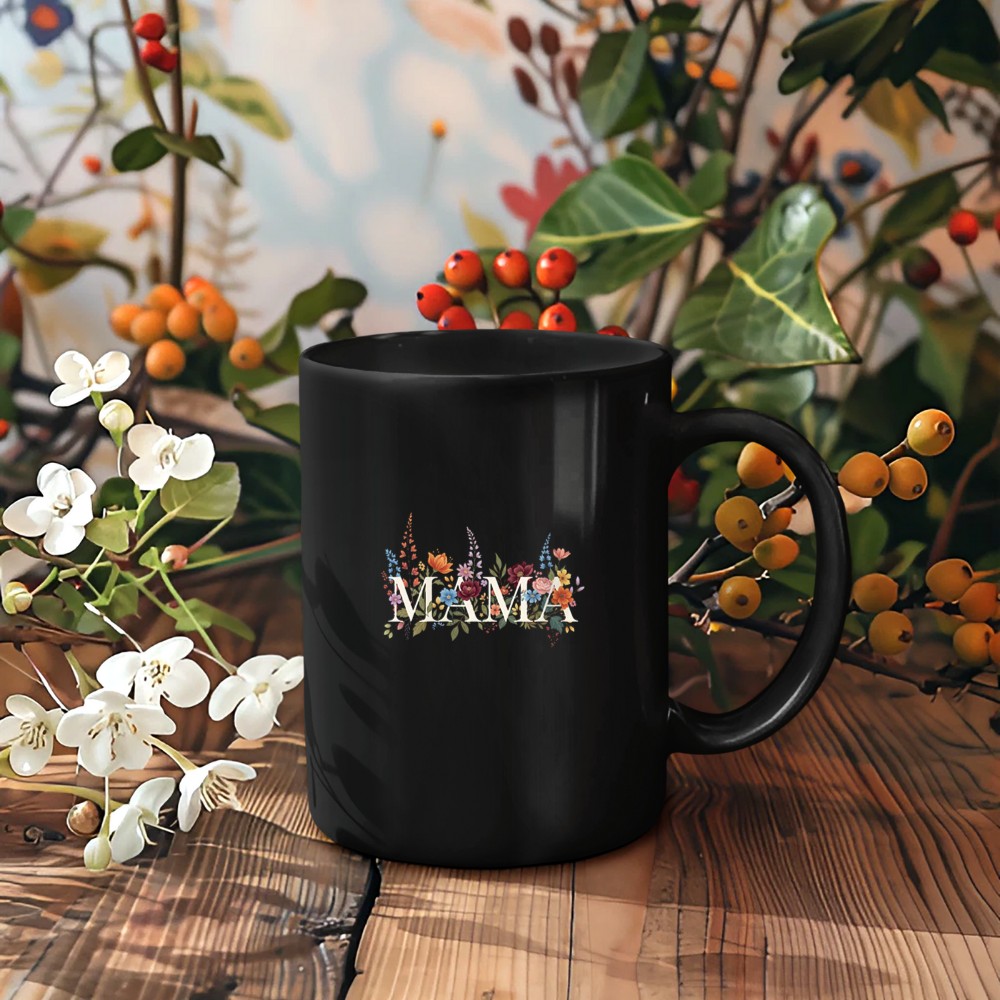 Women's Mama Floral Mom Mother's Day Nature Graphic Mug