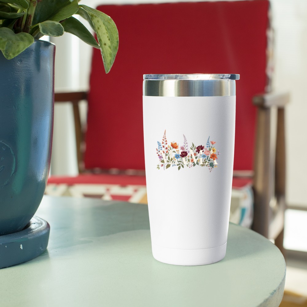 Women's Mama Floral Mom Mother's Day Nature Graphic Tumbler - Image 4